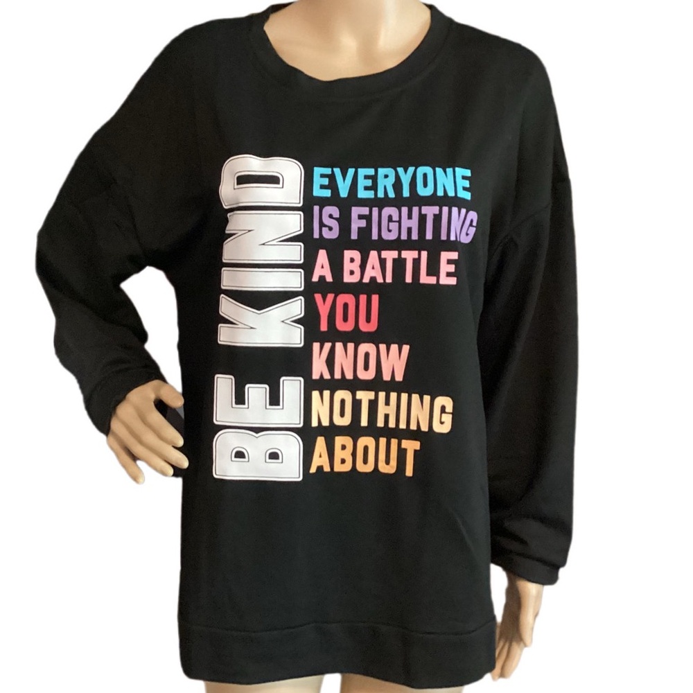 Be kind, graphic lightweight sweatshirt